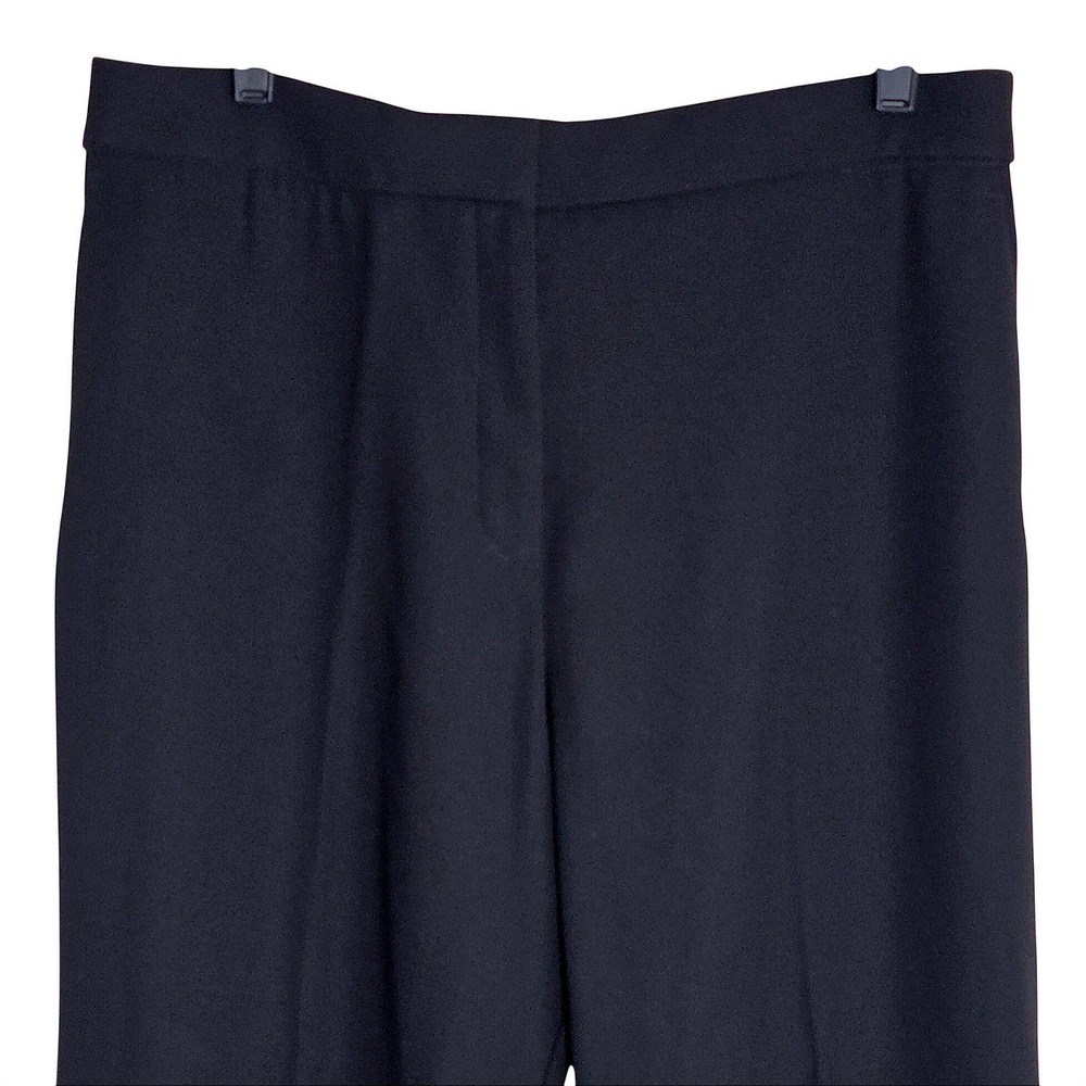 NWT Mango Women's Wide leg Suit Trousers Black Size 12 Professional Mid Rise - Picture 9 of 16